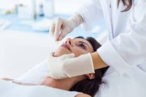 A session of mesotherapy
