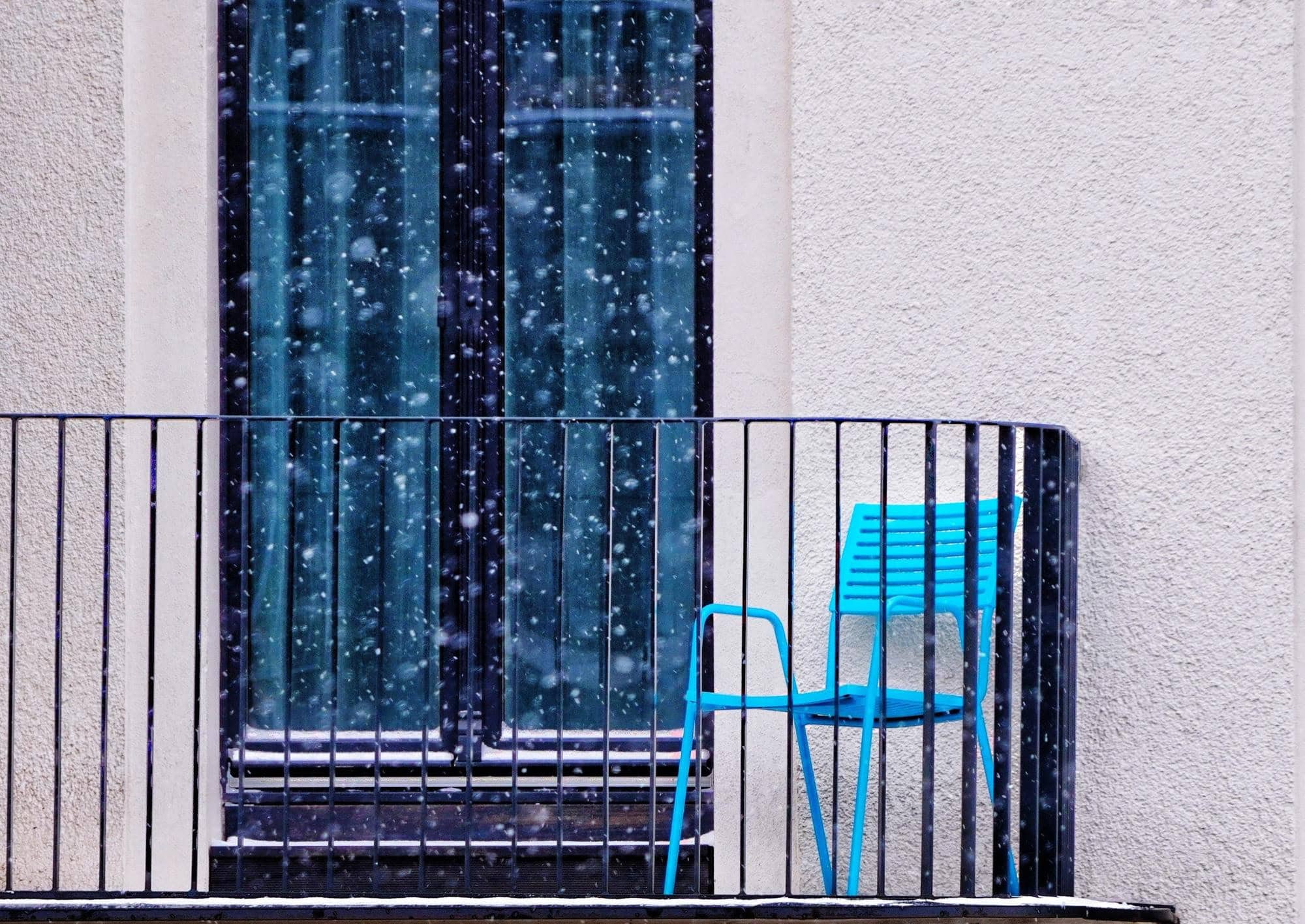 Μπαλκόνι τον χειμώνα