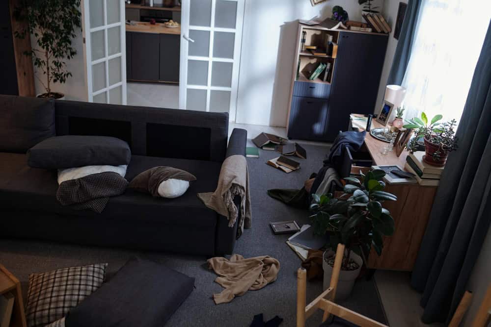 house with objects