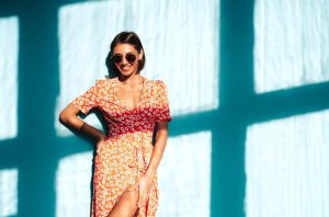 woman wearing beachwear
