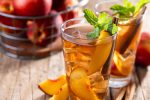 peach homemade iced tea