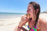 hungry after swimming in the sea