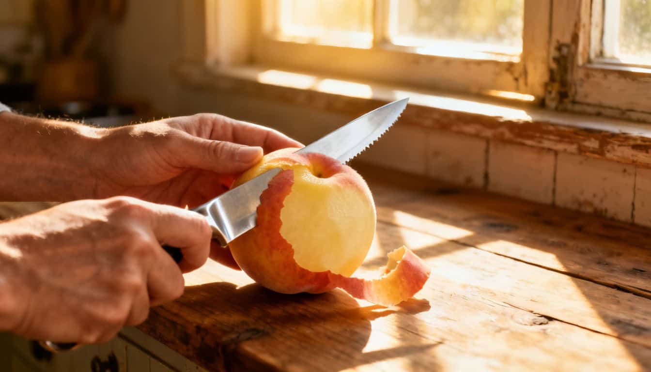 peeling peach