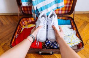 put shoes in the luggage