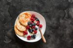 homemade pancakes with yogurt