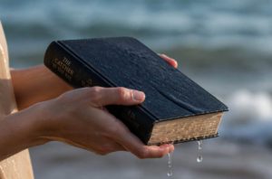 book got wet in the beach