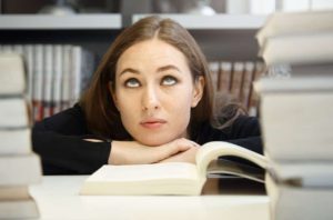 University student studying.